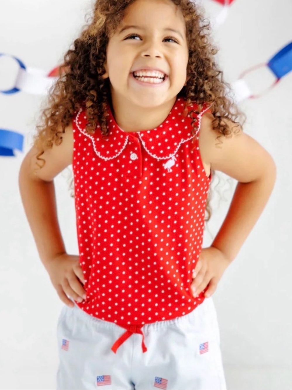 NEW Beaufort Bonnet Company red polka dot sleeveless polo top 7
